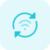 Wireless internet connectivity with application update icon