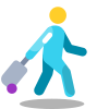 Passagier mit Gepäck icon