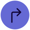 Turn right sign board signal arrows icon