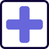 Hospital cross sign layout a white background icon