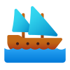 Mittelgroßes Segelschiff icon