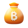 Sac d&#39;argent Bitcoin icon