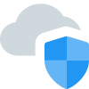 Cloud storage plan for premium member with build in security icon