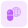 Capsules and pill availability on an internet icon