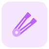 Tongs for picking up hot items layout icon