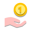 Coin in Hand icon