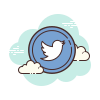 Twitter cerchiato icon