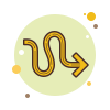 squiggly arrow icon