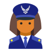 comandante-dell'aeronautica-femmina-tipo-pelle-4 icon