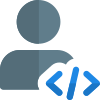 Programming language software with admin access control icon