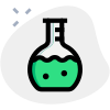 Lab equipment with concentrated acid isolated on a white background icon