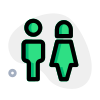 外部男性和女性浴室火柴人信号标识购物中心绿色塔尔维沃 icon