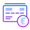 Bank Card Euro icon