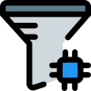 Filtering microprocessor power to enhance speed isolated on a white background icon