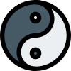 Yin Yang a concept of dualism in ancient Chinese philosophy icon
