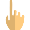 Pointing an index finger gesture sign, allegation political campaign icon