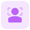 Face recognition in social media new technology system icon