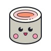 Sushi kawaii icon