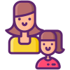 외부-어머니-딸-가족-플랫아이콘-라인-컬러-플랫-아이콘-2 icon