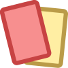 Cartons rouge et jaune icon