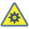 perigo de peças rotativas icon