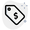 Dollar money label for shopping mall price tag icon