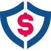 Shield With a Dollar Sign icon