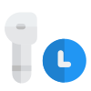 Battery left indicator of the earbuds isolated on a white background icon