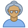 사람-노인-여성-피부-유형-5 icon