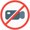 No cameras allowed in a regional restriction zone icon