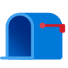 Postfach geöffnet Fahne unten icon
