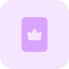 Online premium membership card with crown logotype icon