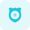 Police officer shield badge isolated on a white background icon