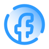 Значки Facebook в форме круга icon