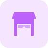 Small storage with facility for equipment layout icon