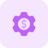 Money application management setting cog wheel logotype icon