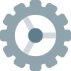 Configuration and setting panel in computer software icon