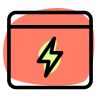 Energy and production of electricity online on website icon
