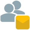 Mail send to multiple users from company server icon