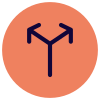 Bi-directional road signal with multiple arrows icon