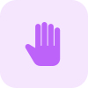 Stop hand palm hand gesture interaction islolated icon