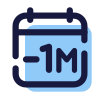 Minus 1 Monat icon