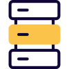 エンタープライズ向けの繊細なサーバーの外部の最新の高ストレージ データベース ソリッド タル リヴィボ icon