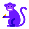 Affe mit Banane icon