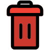 Trash can found in the laundry service room icon