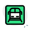 Train logotype for station to board passenger from site icon