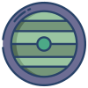 Round Wood Shield icon