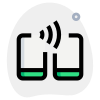 Tethering between two cell phones with wireless file transfer icon