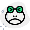 Frog frown while squinting emoji shared online icon