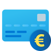 Bank Card Euro icon